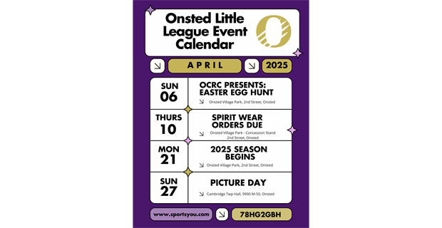 OLL Calendar of Events - April